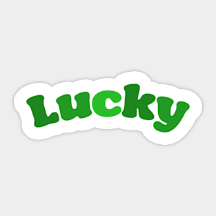 'Lucky' St. Patrick's Day T-Shirt Sticker